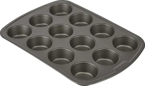GoodCook Everyday Nonstick Steel Muffin Pan, 12 Cup, Gray GoodCook Everyday Nonstick Steel Muffin Pan, 12 Cup, Gray