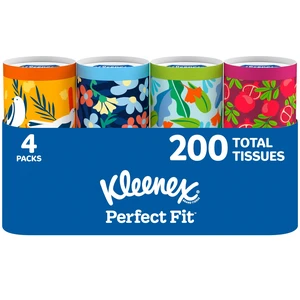 Kleenex Perfect Fit Facial Tissues, 4 Canisters, 50 Tissues per Can Kleenex Perfect Fit Facial Tissues, 4 Canisters, 50 Tissues per Can