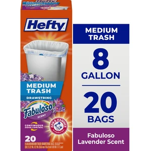 Hefty Fabuloso Scent Medium Trash Bags, 8 Gallon, 20 Count Hefty Fabuloso Scent Medium Trash Bags, 8 Gallon, 20 Count