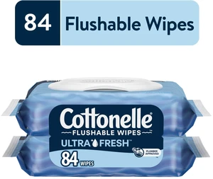 Cottonelle Ultra Fresh Flushable Wet Wipes, 2 Flip-Top Packs Cottonelle Ultra Fresh Flushable Wet Wipes, 2 Flip-Top Packs