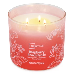 Mainstays 3-Wick Ombre Wrap Raspberry Peach Scented Candle, 14oz Mainstays 3-Wick Ombre Wrap Raspberry Peach Scented Candle, 14oz