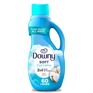 Downy 44 Fl Oz 60 Loads Liquid Laundry Fabric Softener and Conditioner, Cool Cotton Scent Downy 44 Fl Oz 60 Loads Liquid Laundry Fabric Softener and Conditioner, Cool Cotton Scent