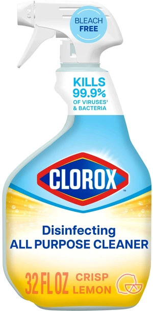 Clorox Disinfecting All Purpose Cleaner Spray, Crisp Lemon, 32 fl oz Clorox Disinfecting All Purpose Cleaner Spray, Crisp Lemon, 32 fl oz