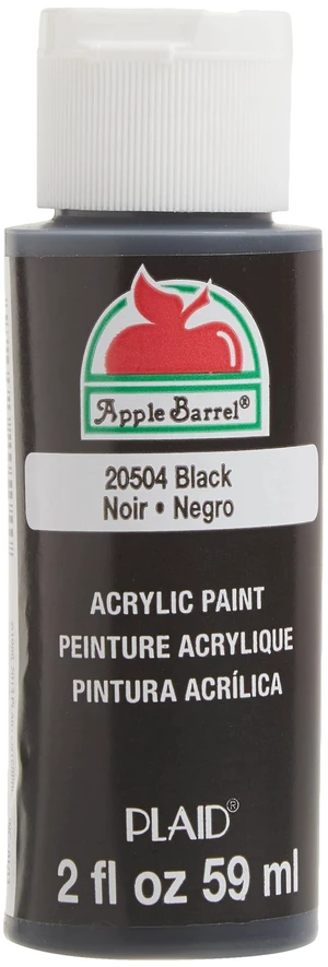 Apple Barrel Acrylic Paint in Assorted Colors (2 Ounce), 20504 Black Apple Barrel Acrylic Paint in Assorted Colors (2 Ounce), 20504 Black