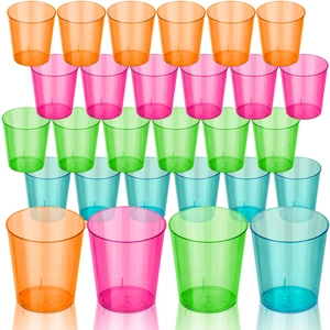 DecorRack 2 oz Neon Shot Glasses, Plastic Party Cups (24 Pack) DecorRack 2 oz Neon Shot Glasses, Plastic Party Cups (24 Pack)