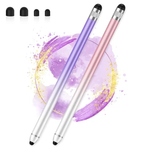 Stylus Pen for Touchscreen, Dual-end High Sensitivity Capacitive Stylus Pen for iPhone/iPad/Android/Samsung/Computer/Tablets, AmberVec Universal Stylists Pens for Touch Screens, 2 Pack-Pink, Purple Stylus Pen for Touchscreen, Dual-end High Sensitivity Capacitive Stylus Pen for iPhone/iPad/Android/Samsung/Computer/Tablets, AmberVec Universal Stylists Pens for Touch Screens, 2 Pack-Pink, Purple