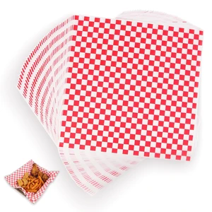 100PCS Sandwich Wrapping Paper, Grease Resistant Wax Paper Sheets for Food, Extra Strong Food Basket Liners, Classic Red & White Checkered Deli Sheets 12x12" for BBQ, Picnic, Festival - Vacnkoy 100PCS Sandwich Wrapping Paper, Grease Resistant Wax Paper Sheets for Food, Extra Strong Food Basket Liners, Classic Red & White Checkered Deli Sheets 12x12" for BBQ, Picnic, Festival - Vacnkoy