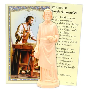 Needzo Saint Joseph Statue Home Seller Kit, Religious Figurine and Prayer Card, Catholic Gift Set, 3.25 Inches Needzo Saint Joseph Statue Home Seller Kit, Religious Figurine and Prayer Card, Catholic Gift Set, 3.25 Inches