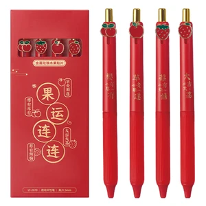 MOZXIRZ 4 Pcs Cute Gel Pens Fruit Retractable Pens 0.5mm Black Ink Smooth Writing Pen Kawaii Aesthetic Pen for Girls Boys Women Men Office School Supplies (Cute Fruit) MOZXIRZ 4 Pcs Cute Gel Pens Fruit Retractable Pens 0.5mm Black Ink Smooth Writing Pen Kawaii Aesthetic Pen for Girls Boys Women Men Office School Supplies (Cute Fruit)