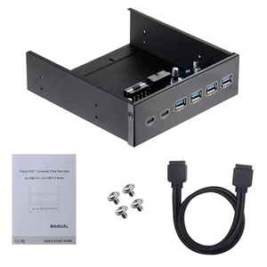 5.25" Front Bay USB HUB 2-Port USB 3.1 & 4-Port USB 3.0 High Speed 5Gbps USB Hub Front Panel Computer Case Optical Drive Bay Converter Hub 5.25" Front Bay USB HUB 2-Port USB 3.1 & 4-Port USB 3.0 High Speed 5Gbps USB Hub Front Panel Computer Case Optical Drive Bay Converter Hub