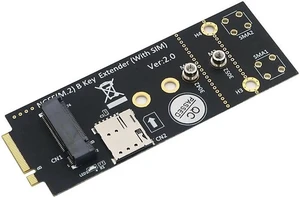 NEW NGFF M.2 B Key Extender Adapter Card Riser NANO SIM Slot M2 B-Key to B-Key Support 3042 3052 3G/4G/5G M2 Wifi Network Module NEW NGFF M.2 B Key Extender Adapter Card Riser NANO SIM Slot M2 B-Key to B-Key Support 3042 3052 3G/4G/5G M2 Wifi Network Module