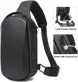 Sling Bag, Waterproof Men Chest Bag Leather Shoulder bags Crossbody Sling Backpack Large Capacity Travel Messenger Bag Sling Bag, Waterproof Men Chest Bag Leather Shoulder bags Crossbody Sling Backpack Large Capacity Travel Messenger Bag