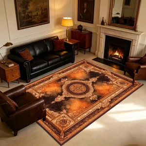 Vintage Ornate Medallion Border Print Washable Rectangle Area Rug, Decorative Indoor Floor Carpet for Living Room Bedroom Dining Room, Multiple Sizes 6x10,6x8,5x7,4x6,3x5 Vintage Ornate Medallion Border Print Washable Rectangle Area Rug, Decorative Indoor Floor Carpet for Living Room Bedroom Dining Room, Multiple Sizes 6x10,6x8,5x7,4x6,3x5