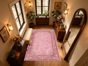 Pink Vintage Border Print Washable Rectangle Area Rug, Decorative Indoor Floor Carpet for Living Room Bedroom Dining Room, Multiple Sizes 6x10,6x8,5x7,4x6,3x5 Pink Vintage Border Print Washable Rectangle Area Rug, Decorative Indoor Floor Carpet for Living Room Bedroom Dining Room, Multiple Sizes 6x10,6x8,5x7,4x6,3x5