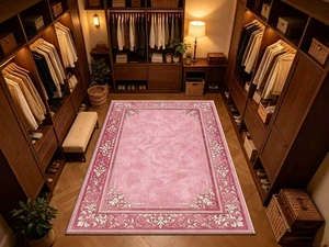 Pink Vintage Border Print Washable Rectangle Area Rug, Decorative Indoor Floor Carpet for Living Room Bedroom Dining Room, Multiple Sizes 6x10,6x8,5x7,4x6,3x5 Pink Vintage Border Print Washable Rectangle Area Rug, Decorative Indoor Floor Carpet for Living Room Bedroom Dining Room, Multiple Sizes 6x10,6x8,5x7,4x6,3x5