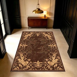 Vintage Border Floral Print Washable Rectangle Area Rug, Decorative Indoor Floor Carpet for Living Room Bedroom Dining Room, Multiple Sizes 6x10,6x8,5x7,4x6,3x5 Vintage Border Floral Print Washable Rectangle Area Rug, Decorative Indoor Floor Carpet for Living Room Bedroom Dining Room, Multiple Sizes 6x10,6x8,5x7,4x6,3x5