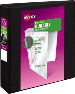 Durable View 3 Ring Binder,3 Inch Slant Rings,635 Sheet Capacity,Black,Holds 8.5 x 11 Paper,3.5" Wide Spine,DuraHinge for Organizing Reports & Projects (17041),(Pack of 6) Durable View 3 Ring Binder,3 Inch Slant Rings,635 Sheet Capacity,Black,Holds 8.5 x 11 Paper,3.5" Wide Spine,DuraHinge for Organizing Reports & Projects (17041),(Pack of 6)