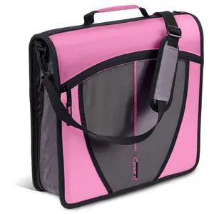 it School Zipper Binder | 3" O-Rings | 600-Sheet | D-146 Light Pink Mighty Zip Tab, 5-Color Tab Expanding File Folder, Shoulder Strap, Handle, Office it School Zipper Binder | 3" O-Rings | 600-Sheet | D-146 Light Pink Mighty Zip Tab, 5-Color Tab Expanding File Folder, Shoulder Strap, Handle, Office
