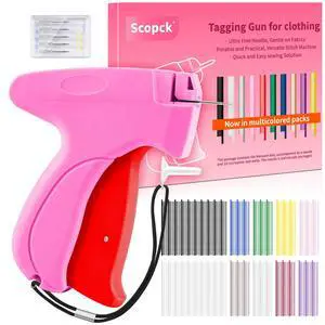 Stitch Gun for Clothes - Handheld Stitch Gun Quick Clothing Fixer - Tagging Gun - Includes 6 Needle, 1000 Black Fasteners & 1004 White Fasteners Stitch Gun for Clothes - Handheld Stitch Gun Quick Clothing Fixer - Tagging Gun - Includes 6 Needle, 1000 Black Fasteners & 1004 White Fasteners