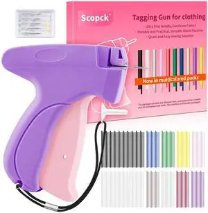 Stitch Gun for Clothes - Handheld Stitch Gun Quick Clothing Fixer - Tagging Gun - Includes 6 Needle, 1000 Black Fasteners & 1000 White Fasteners Stitch Gun for Clothes - Handheld Stitch Gun Quick Clothing Fixer - Tagging Gun - Includes 6 Needle, 1000 Black Fasteners & 1000 White Fasteners
