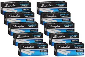 Staples, Standard Staples for Desktop Staplers, 1/4" Length, 210/Strip, 5000/Box, 10 Pack (35111) Staples, Standard Staples for Desktop Staplers, 1/4" Length, 210/Strip, 5000/Box, 10 Pack (35111)