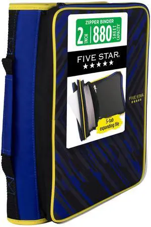 Zipper Binder 2 Inch O-Rings Case Organiser with Multi-Access and 5-Tab Expanding File Folder, 850 Sheet Capacity, Cosmic Blast (290010M) Zipper Binder 2 Inch O-Rings Case Organiser with Multi-Access and 5-Tab Expanding File Folder, 850 Sheet Capacity, Cosmic Blast (290010M)
