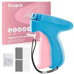 Stitch Gun for Clothes - Handheld Stitch Gun Quick Clothing Fixer - Mini Sewing Kit Micro Tagging Gun - Includes 6 Needle, 1000 Black Fasteners & 1000 White Fasteners Stitch Gun for Clothes - Handheld Stitch Gun Quick Clothing Fixer - Mini Sewing Kit Micro Tagging Gun - Includes 6 Needle, 1000 Black Fasteners & 1000 White Fasteners