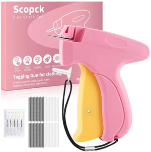 Stitch Gun for Clothes - Handheld Stitch Gun Quick Clothing Fixer - Mini Sewing Kit Micro Tagging Gun - Includes 6 Needle, 1000 Black Fasteners & 1000 White Fasteners (Pink-Yellow) Stitch Gun for Clothes - Handheld Stitch Gun Quick Clothing Fixer - Mini Sewing Kit Micro Tagging Gun - Includes 6 Needle, 1000 Black Fasteners & 1000 White Fasteners (Pink-Yellow)