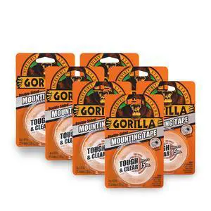 Tough & Clear; Double Sided Mounting Tape; Weatherproof; 1" x 60"; Clear; (Pack of 7) Tough & Clear; Double Sided Mounting Tape; Weatherproof; 1" x 60"; Clear; (Pack of 7)