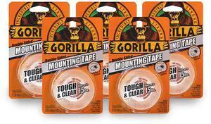 Tough & Clear; Double Sided Mounting Tape; Weatherproof; 1" x 60"; Clear; (Pack of 5) Tough & Clear; Double Sided Mounting Tape; Weatherproof; 1" x 60"; Clear; (Pack of 5)