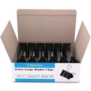 Extra Large Binder Clips 2 inch, (144 Pcs) Big Paper Clips for Office Supplies Extra Large Binder Clips 2 inch, (144 Pcs) Big Paper Clips for Office Supplies