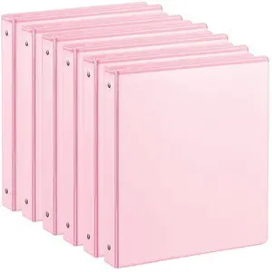1-inch 3 Ring Binder with 2 Interior Pockets, 1''Durable Binders Holds US Letter Size 8.5'' x 11'' Paper - Versatile Binders for Office, Home, and School Use, 6 Pack Pastel Pink 1-inch 3 Ring Binder with 2 Interior Pockets, 1''Durable Binders Holds US Letter Size 8.5'' x 11'' Paper - Versatile Binders for Office, Home, and School Use, 6 Pack Pastel Pink