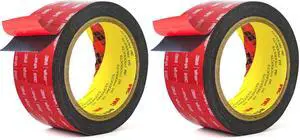 3M Double Sided Tape Heavy Duty Mounting Tape Strong Adhesive Tape Waterproof Foam Tape Picture Hanging Strips for LED Strip Light Indoor and Outdoor (2in X 10ft) (Pack of 2) 3M Double Sided Tape Heavy Duty Mounting Tape Strong Adhesive Tape Waterproof Foam Tape Picture Hanging Strips for LED Strip Light Indoor and Outdoor (2in X 10ft) (Pack of 2)