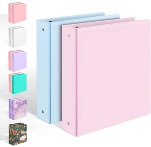 2 Pack BinderX Extra Durable 3 Ring Binder, 2 Inch Binder Round Ring, Fits 900 Sheets of 8.5x11 Paper, Customizable View Cover with Inside Pockets, Cute School Supplies for Girls, Pink & Blue 2 Pack BinderX Extra Durable 3 Ring Binder, 2 Inch Binder Round Ring, Fits 900 Sheets of 8.5x11 Paper, Customizable View Cover with Inside Pockets, Cute School Supplies for Girls, Pink & Blue