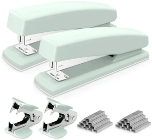 Stapler, 2000 Staples and 2 Staple Removers, 2 Pack, Green 25 Sheet Capacity, Desktop Stapler Stapler, 2000 Staples and 2 Staple Removers, 2 Pack, Green 25 Sheet Capacity, Desktop Stapler