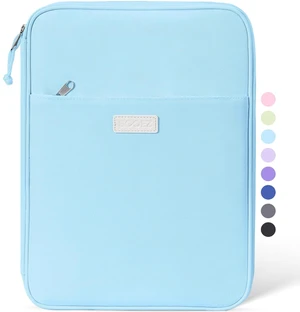 Zipper Binder Bag, 1 Inch Binders 3 Ring O-Ring, 5-Tab Divider Folder Expanding File Folder, 500-Sheet Capacity Three Ring Binder, Cute Organizer Storage Student School Classroom Supplies, Blue Zipper Binder Bag, 1 Inch Binders 3 Ring O-Ring, 5-Tab Divider Folder Expanding File Folder, 500-Sheet Capacity Three Ring Binder, Cute Organizer Storage Student School Classroom Supplies, Blue