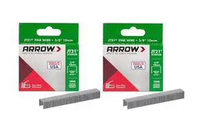 276 JT21 Thin Wire Staples for Staple Guns and Staplers, Use for Upholstery, Crafts, General Repairs, 3/8-Inch Leg Length, 7/16-Inch Crown Width, 1000-Pack (Pack of 2) 276 JT21 Thin Wire Staples for Staple Guns and Staplers, Use for Upholstery, Crafts, General Repairs, 3/8-Inch Leg Length, 7/16-Inch Crown Width, 1000-Pack (Pack of 2)