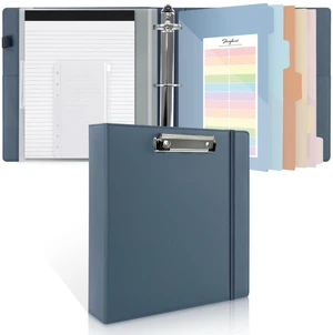 3 Ring Binder with Clipboard, 2 Inch Heavy Duty Binder, PU Clipboard Binder with Notepad & 5 Dividers with 10 Pockets, Labels, Clipboard Folder Great for School Office(Fit Letter Sized Paper) 3 Ring Binder with Clipboard, 2 Inch Heavy Duty Binder, PU Clipboard Binder with Notepad & 5 Dividers with 10 Pockets, Labels, Clipboard Folder Great for School Office(Fit Letter Sized Paper)