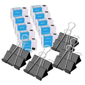 Medium Binder Clips 1.25 inch Length, (144 Pcs) Medium Paper Clips for Office Supplies Medium Binder Clips 1.25 inch Length, (144 Pcs) Medium Paper Clips for Office Supplies