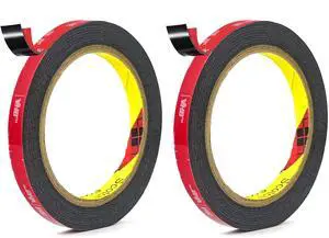 3M Double Sided Tape Heavy Duty Mounting Tape Strong Adhesive Tape Waterproof Foam Tape Picture Hanging Strips (0.39in X 10ft) (Pack of 2) 3M Double Sided Tape Heavy Duty Mounting Tape Strong Adhesive Tape Waterproof Foam Tape Picture Hanging Strips (0.39in X 10ft) (Pack of 2)