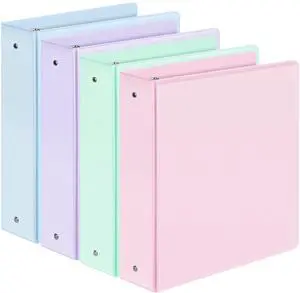 4 Pack 3 Ring Binders 2 Inch, 2" Three Round Ring Binder with Pockets Extra Durable, Eco-Friendly, PVC-Free, Reinforced Hinge, 1800-Sheet Capacity, Interior Pockets, Customizable, School, Office 4 Pack 3 Ring Binders 2 Inch, 2" Three Round Ring Binder with Pockets Extra Durable, Eco-Friendly, PVC-Free, Reinforced Hinge, 1800-Sheet Capacity, Interior Pockets, Customizable, School, Office
