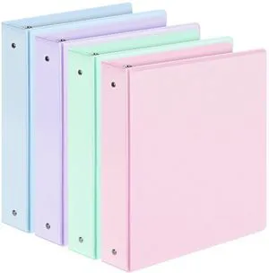 4 Pack 3 Ring Binders 1.5 Inch, Three Round Ring Binder with Pockets Extra Durable, Eco-Friendly, PVC-Free, Reinforced Hinge, 1300-Sheet Capacity, Interior Pockets, Customizable, School, Office 4 Pack 3 Ring Binders 1.5 Inch, Three Round Ring Binder with Pockets Extra Durable, Eco-Friendly, PVC-Free, Reinforced Hinge, 1300-Sheet Capacity, Interior Pockets, Customizable, School, Office