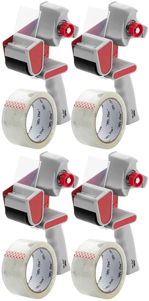 Heavy Duty Packing Tape Dispenser Gun, 2 Inch 4 Pack with 4 Clear Tape Rolls, Handheld Tape Gun for Moving, Shipping, Sealing Boxes & Packaging Heavy Duty Packing Tape Dispenser Gun, 2 Inch 4 Pack with 4 Clear Tape Rolls, Handheld Tape Gun for Moving, Shipping, Sealing Boxes & Packaging
