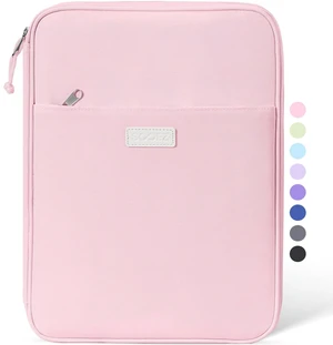 Zipper Binder Bag, 1 Inch Binders 3 Ring O-Ring, 5-Tab Divider Folder Expanding File Folder, 500-Sheet Capacity Three Ring Binder, Cute Organizer Storage Student School Classroom Supplies, Pink Zipper Binder Bag, 1 Inch Binders 3 Ring O-Ring, 5-Tab Divider Folder Expanding File Folder, 500-Sheet Capacity Three Ring Binder, Cute Organizer Storage Student School Classroom Supplies, Pink