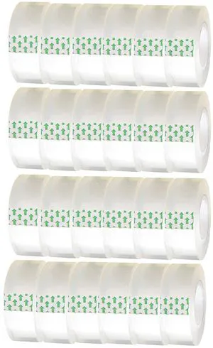 24 Pack Transparent Tape Clear Tape Refills Rolls Each Roll 3/4 x 1000 Inches, 1 inch Core, for Office, Home, School 24 Pack Transparent Tape Clear Tape Refills Rolls Each Roll 3/4 x 1000 Inches, 1 inch Core, for Office, Home, School