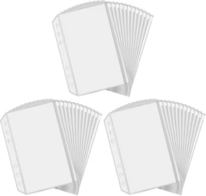 12PCS A5 Binder Pockets 6 Holes Budget Cash Envelopes for Budgeting, Clear Zipper Folders Planner Inserts Loose Leaf Bags Binder, Waterproof PVC Document Pouch Filing (Pack of 3) 12PCS A5 Binder Pockets 6 Holes Budget Cash Envelopes for Budgeting, Clear Zipper Folders Planner Inserts Loose Leaf Bags Binder, Waterproof PVC Document Pouch Filing (Pack of 3)