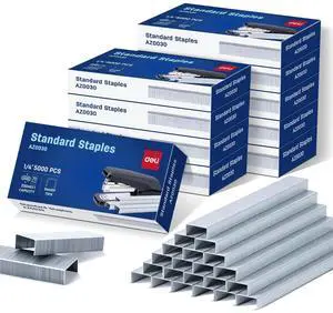 Staples, 50000 Staples, 1/4'' Length, 210/Strip, 10 Boxes of 5000 Each Standard Staples for Desktop Staplers Staples, 50000 Staples, 1/4'' Length, 210/Strip, 10 Boxes of 5000 Each Standard Staples for Desktop Staplers