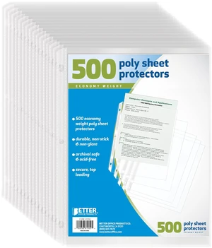 Sheet Protectors, 500 Count Sheet Protectors, 500 Count