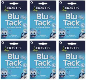 Blu Tack (6 Pack) 1.6oz Multipurpose Mounting Sticky Putty | Non-Toxic Reusable Hanging Adhesive | Great for Home, School & Office | Blue Blu Tack (6 Pack) 1.6oz Multipurpose Mounting Sticky Putty | Non-Toxic Reusable Hanging Adhesive | Great for Home, School & Office | Blue