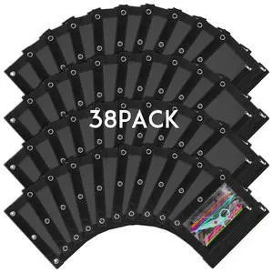 38 Pack Black Pencil Pouch for 3 Ring Binder Pencil Bags with Zipper Pencil Pouches Pencil Bags for Classroom bulk Pencil Box Pencil Case for Storing School Students Teacher Supplies 38 Pack Black Pencil Pouch for 3 Ring Binder Pencil Bags with Zipper Pencil Pouches Pencil Bags for Classroom bulk Pencil Box Pencil Case for Storing School Students Teacher Supplies